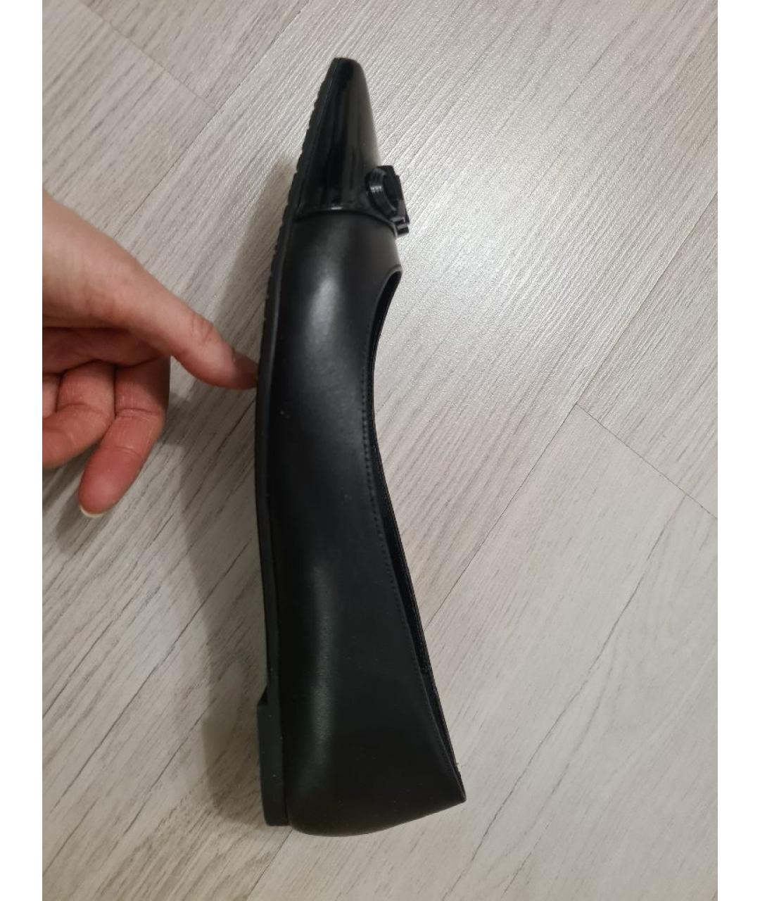 MICHAEL KORS Черные кожаные балетки, фото 5