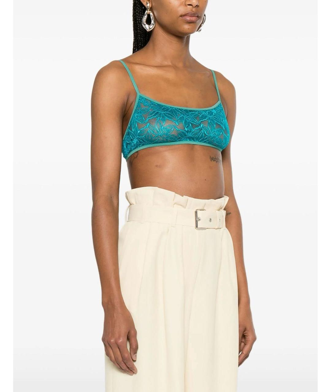 DRIES VAN NOTEN Бирюзовый бюстгалтеры, фото 4