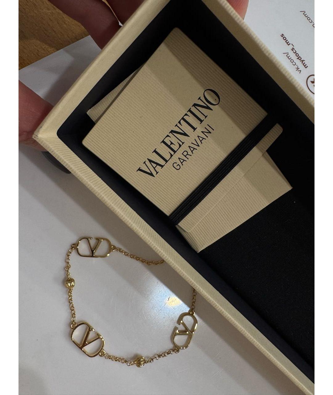 VALENTINO Золотой металлический браслет, фото 3