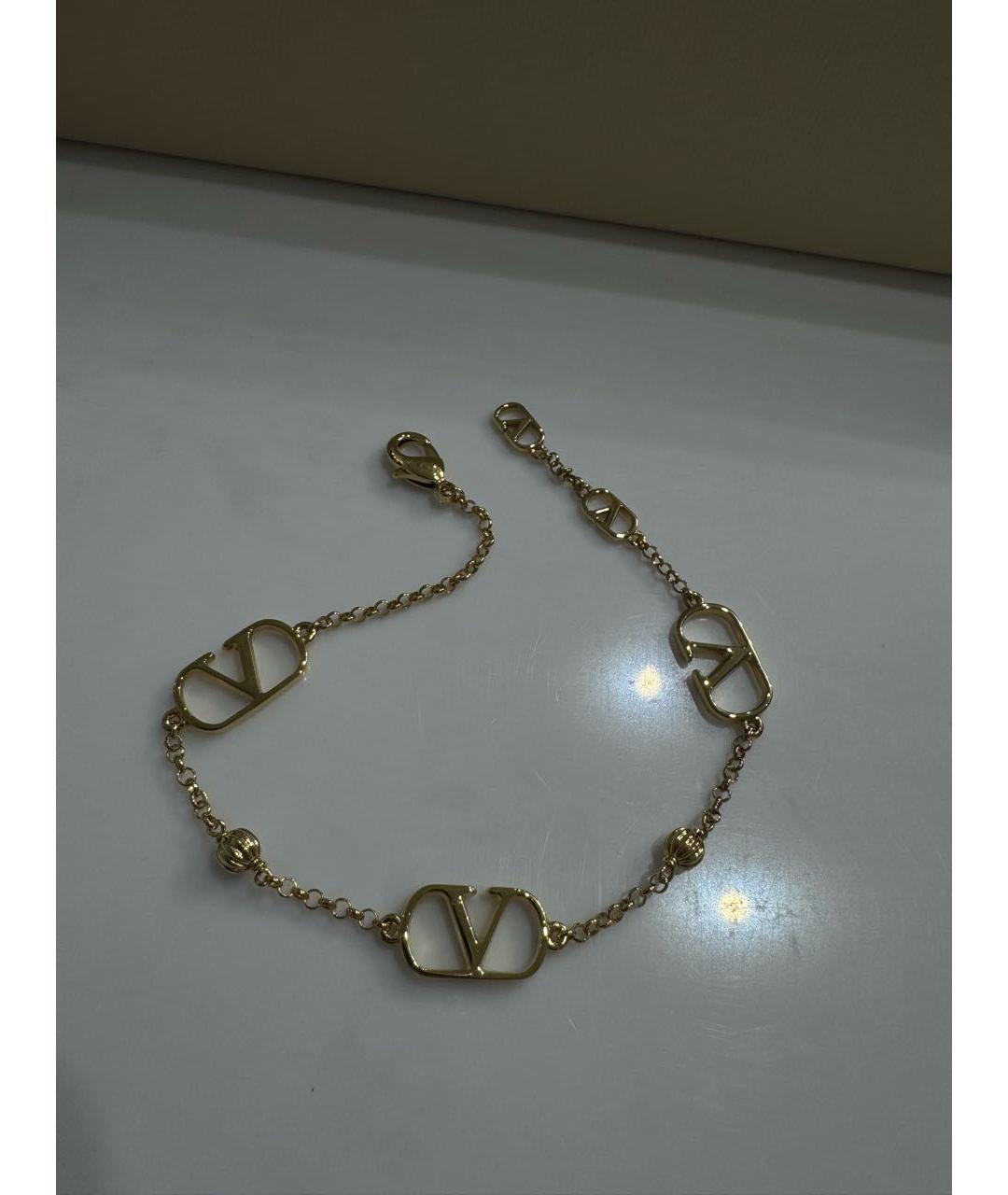 VALENTINO Золотой металлический браслет, фото 2