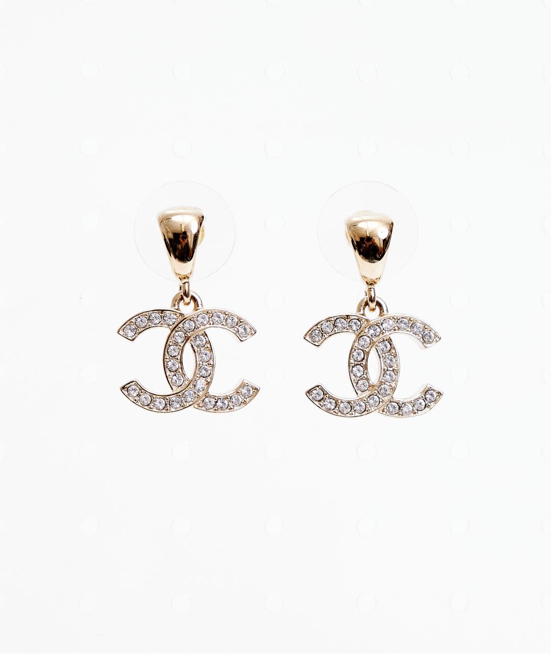 CHANEL Золотые металлические серьги, фото 4