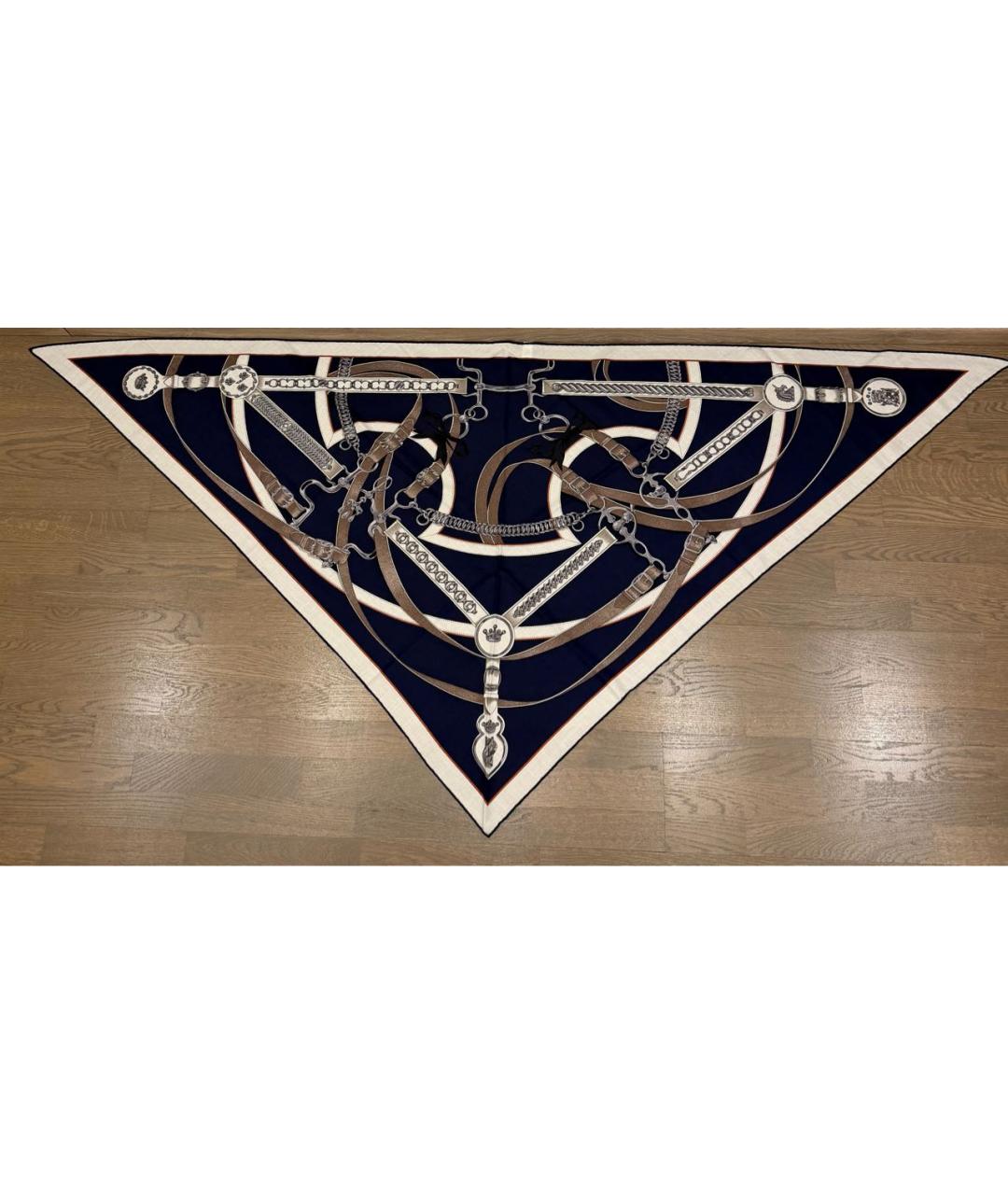 HERMES Мульти кашемировый платок, фото 5