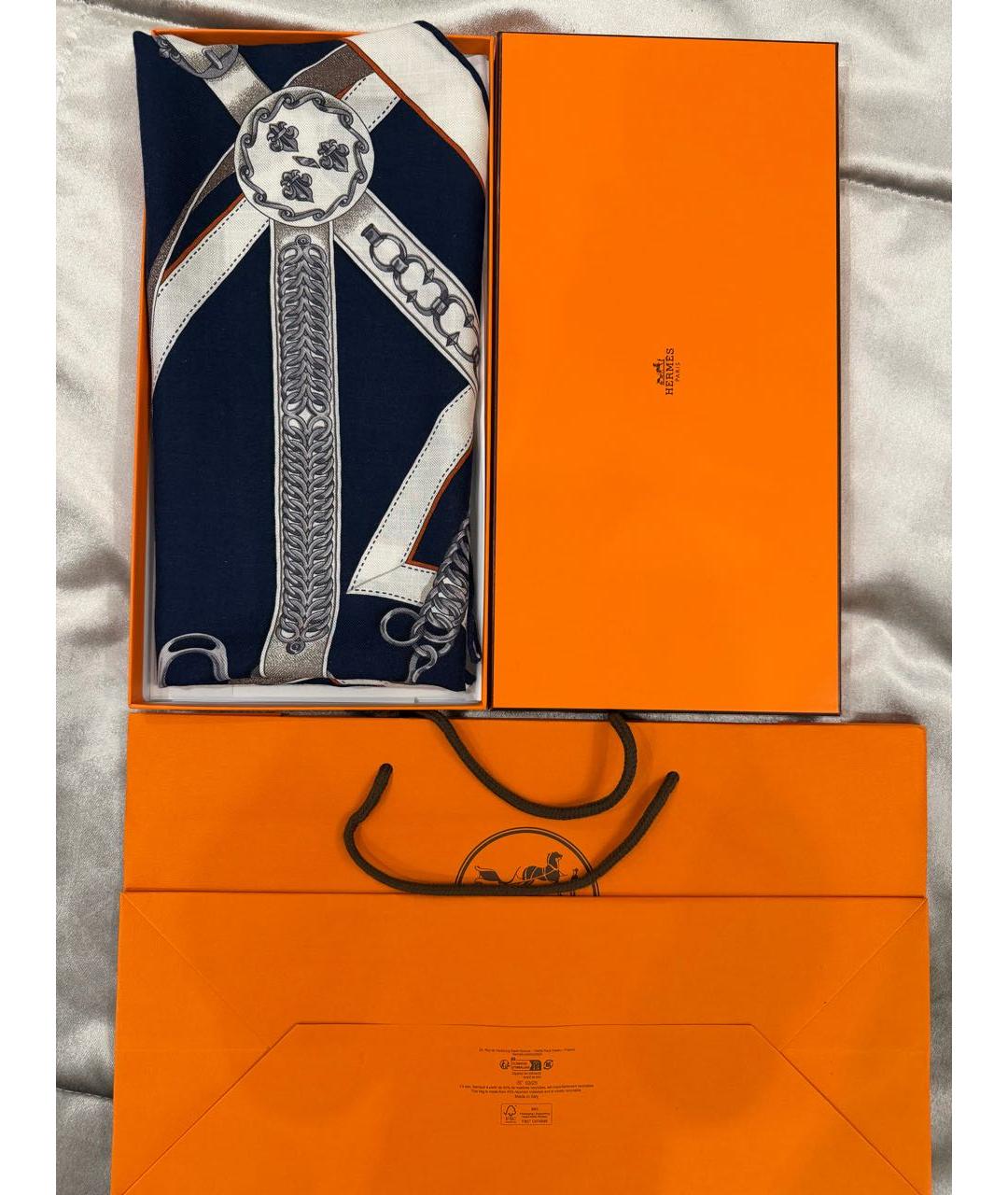 HERMES Мульти кашемировый платок, фото 3