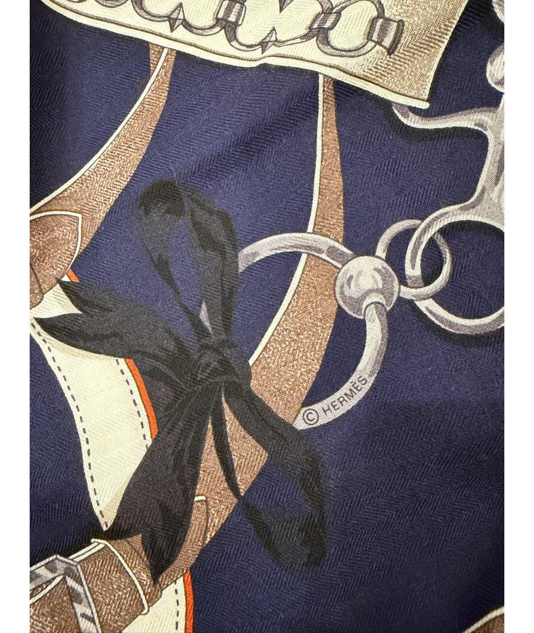 HERMES Мульти кашемировый платок, фото 4