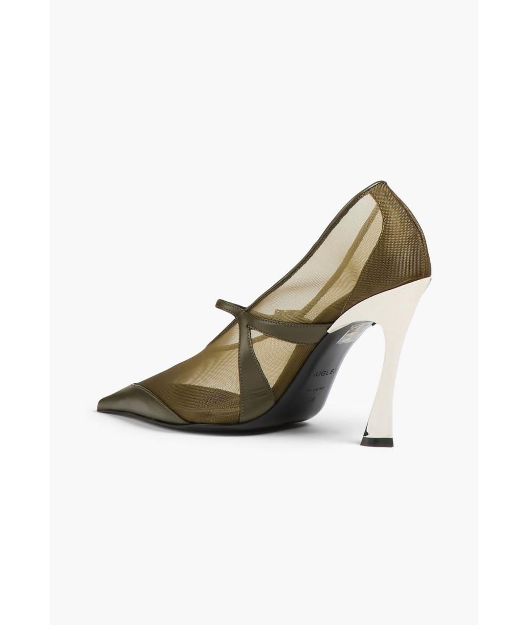 MUGLER Хаки текстильные туфли, фото 3