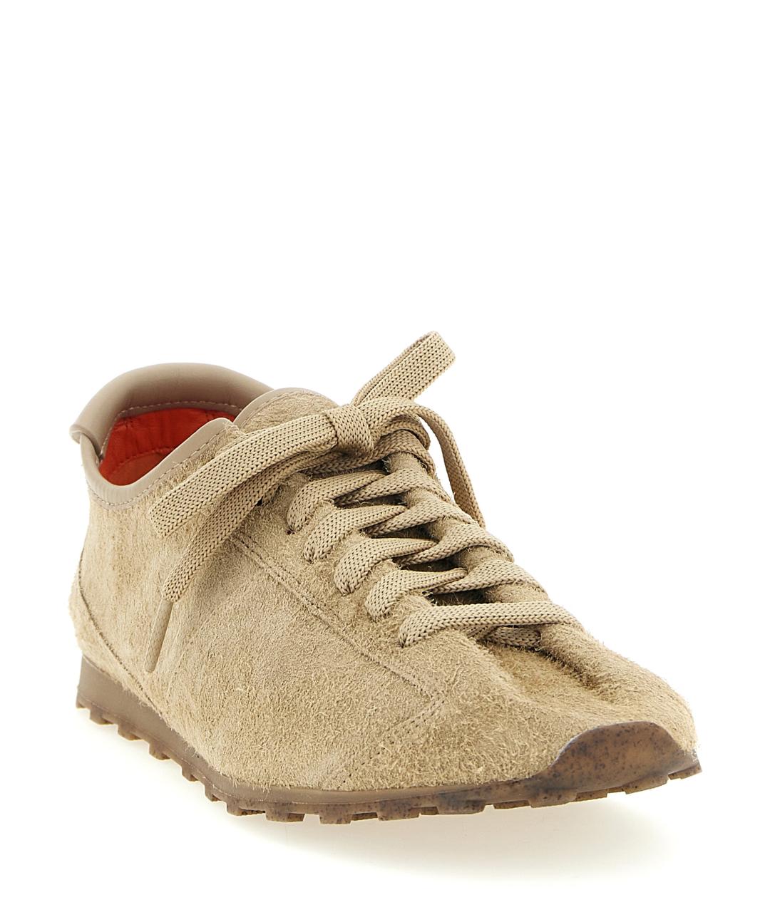 JACQUEMUS Бежевые кожаные кроссовки, фото 2