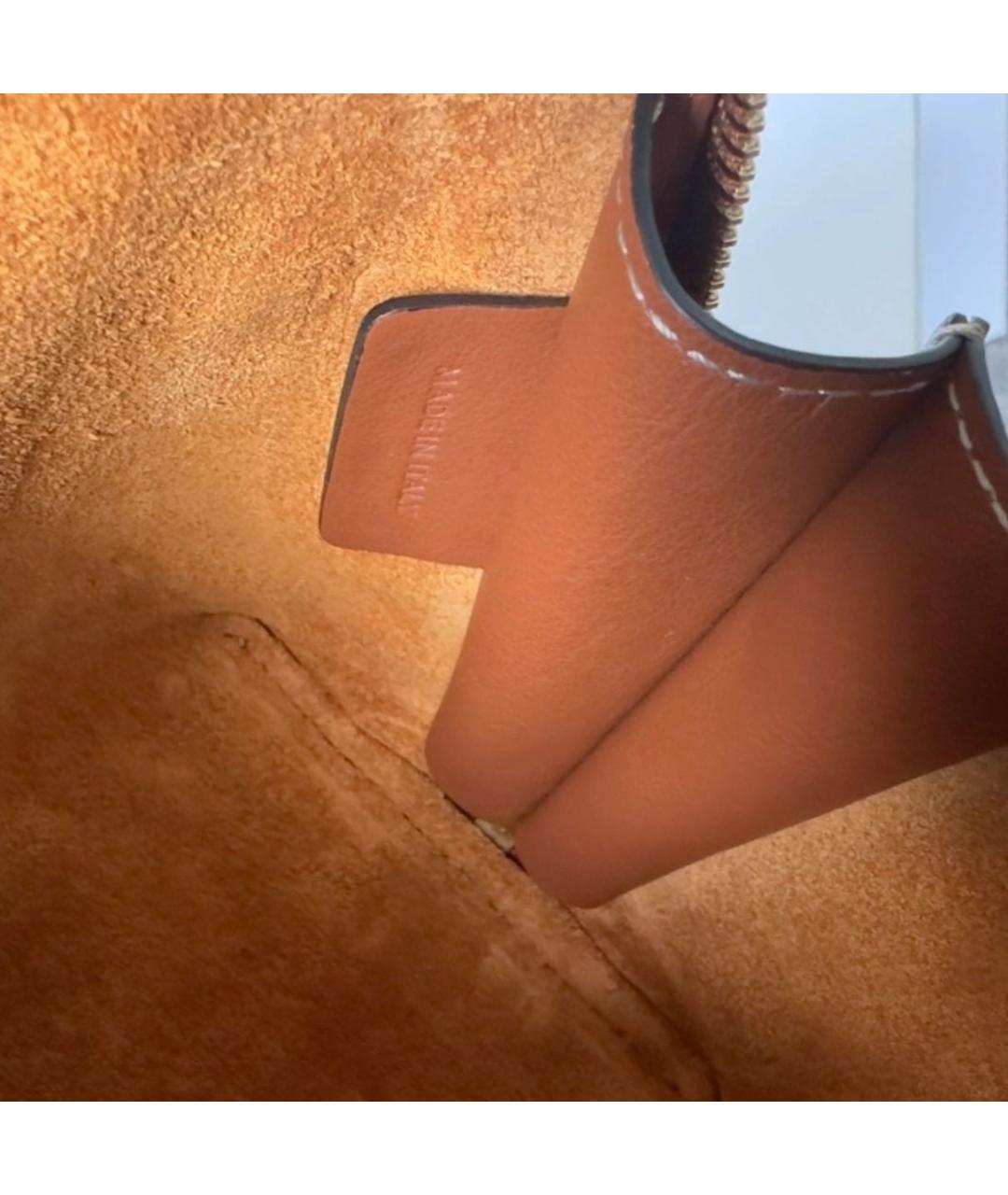 CELINE Коричневая кожаная сумка через плечо, фото 7