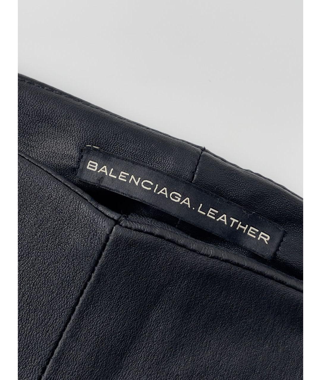 BALENCIAGA Черные кожаные леггинсы и велосипедки, фото 3
