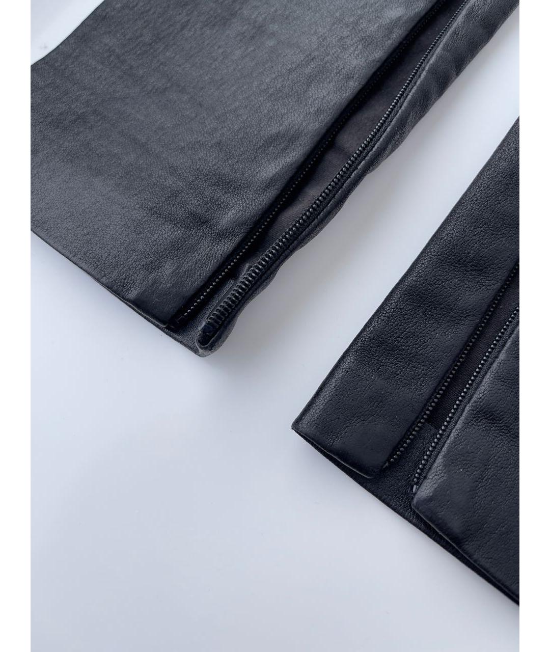 BALENCIAGA Черные кожаные леггинсы и велосипедки, фото 4