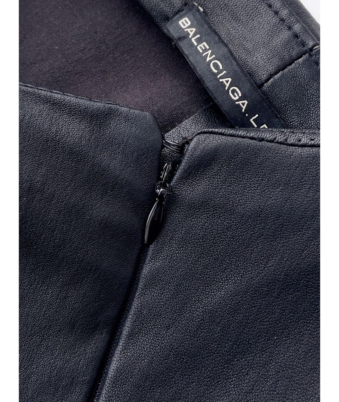 BALENCIAGA Черные кожаные леггинсы и велосипедки, фото 7