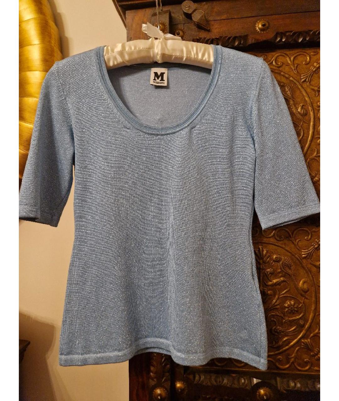 M MISSONI Голубая футболка, фото 5