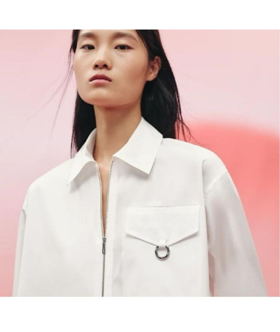 HERMES Бежевая хлопковая рубашка, фото 8