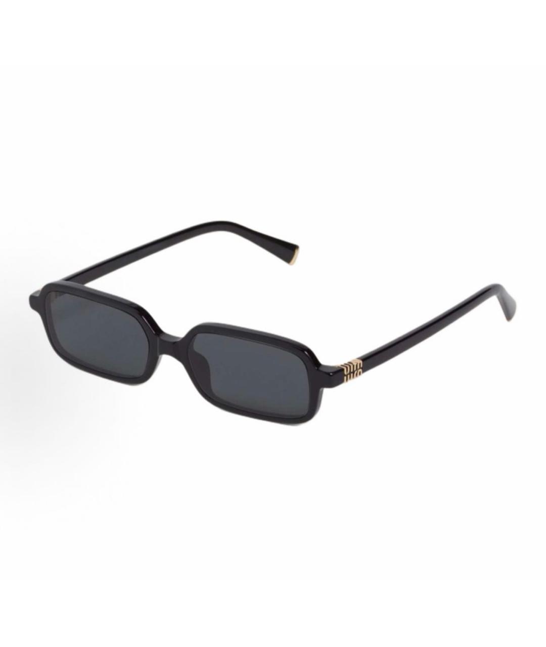 MIU MIU Черные пластиковые солнцезащитные очки, фото 5