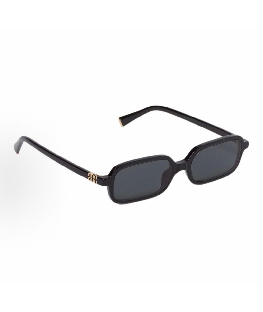 MIU MIU Черные пластиковые солнцезащитные очки, фото 2