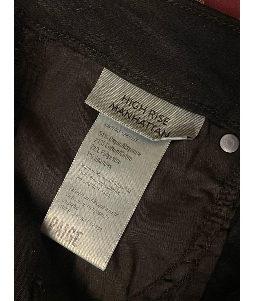 PAIGE Черные прямые джинсы, фото 5