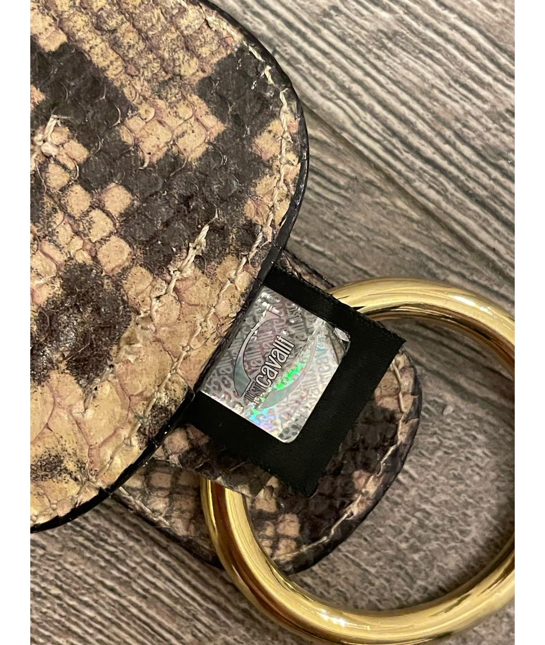 JUST CAVALLI Бежевый ремень из экзотической кожи, фото 4