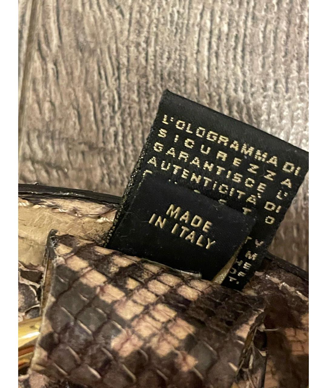 JUST CAVALLI Бежевый ремень из экзотической кожи, фото 3