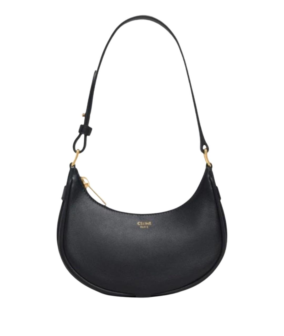 CELINE Черная кожаная сумка с короткими ручками, фото 1