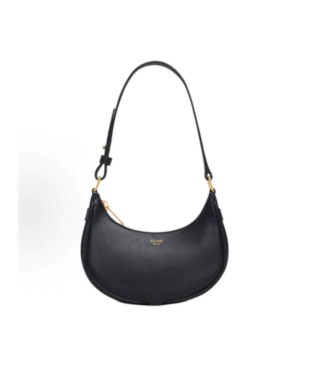 CELINE Черная кожаная сумка с короткими ручками, фото 9