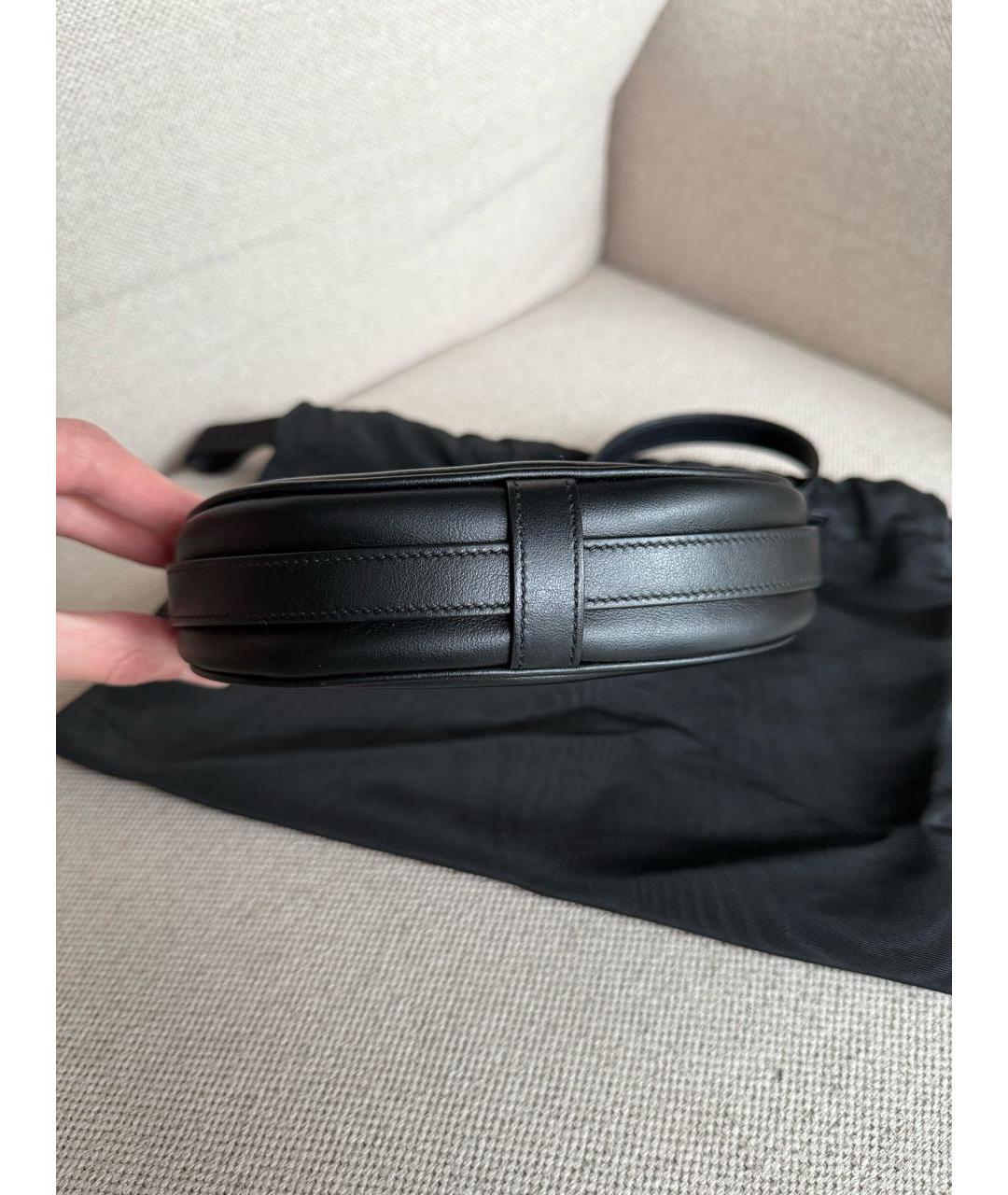 CELINE Черная кожаная сумка с короткими ручками, фото 7
