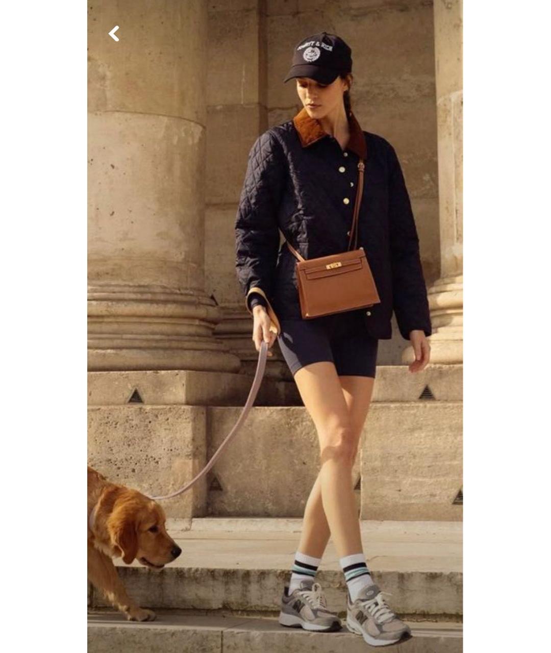 SPORTY AND RICH Темно-синяя полиэстеровая куртка, фото 3