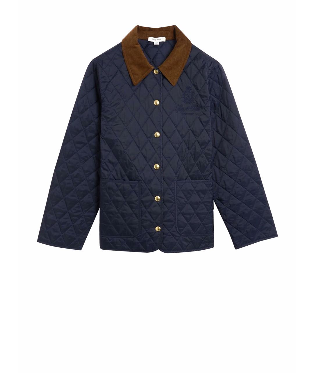 SPORTY AND RICH Темно-синяя полиэстеровая куртка, фото 1