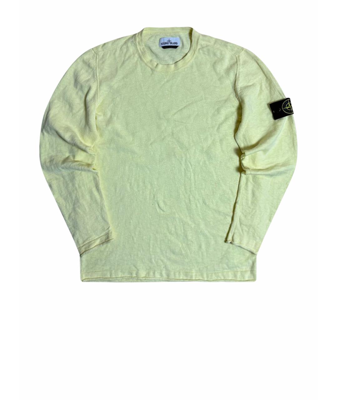 STONE ISLAND Желтый хлопковый джемпер / свитер, фото 1