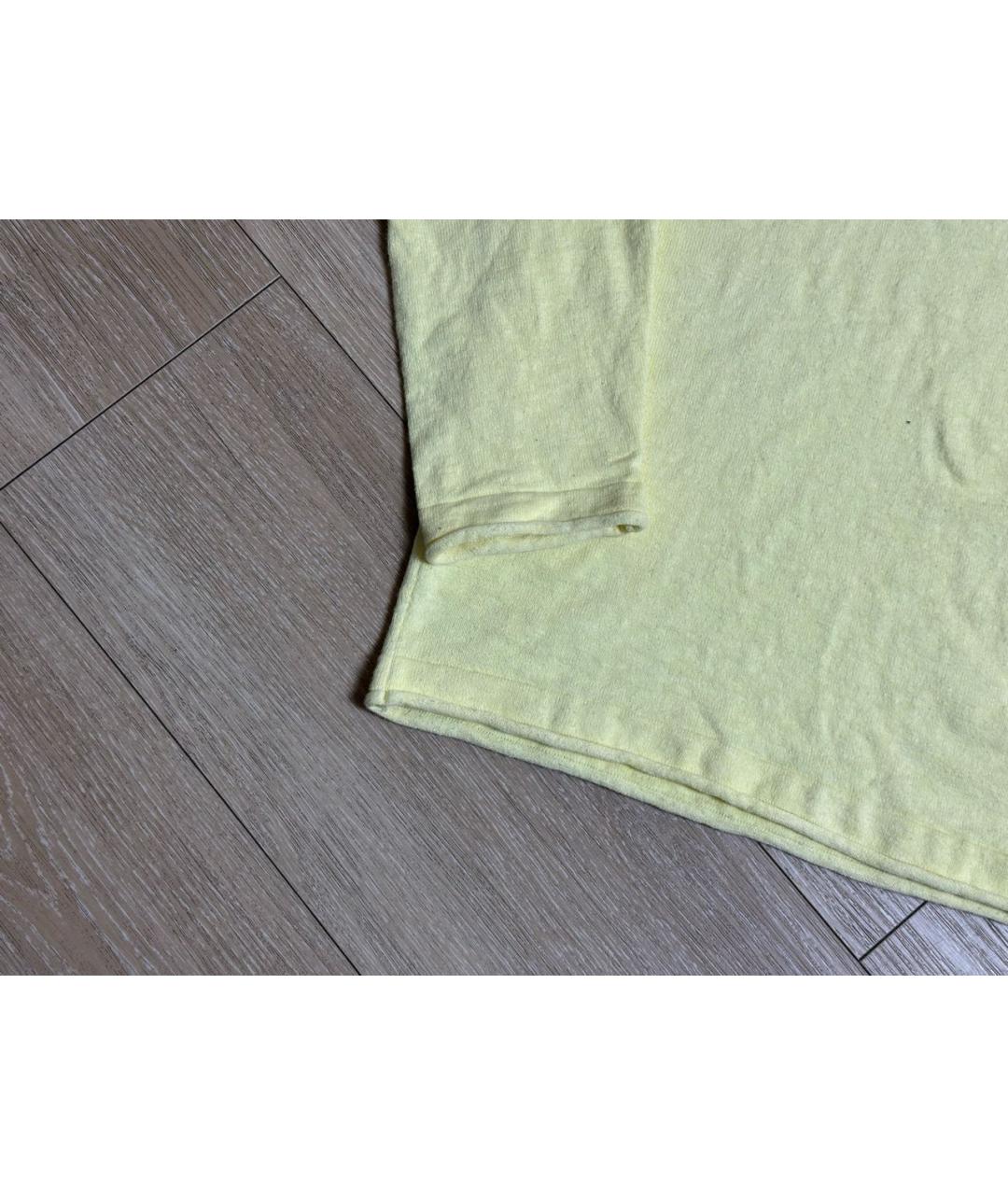 STONE ISLAND Желтый хлопковый джемпер / свитер, фото 5