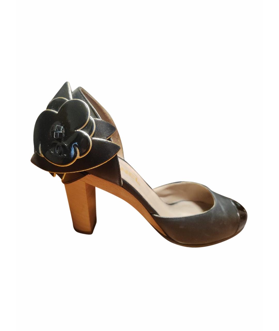 CHANEL Черные кожаные туфли, фото 1