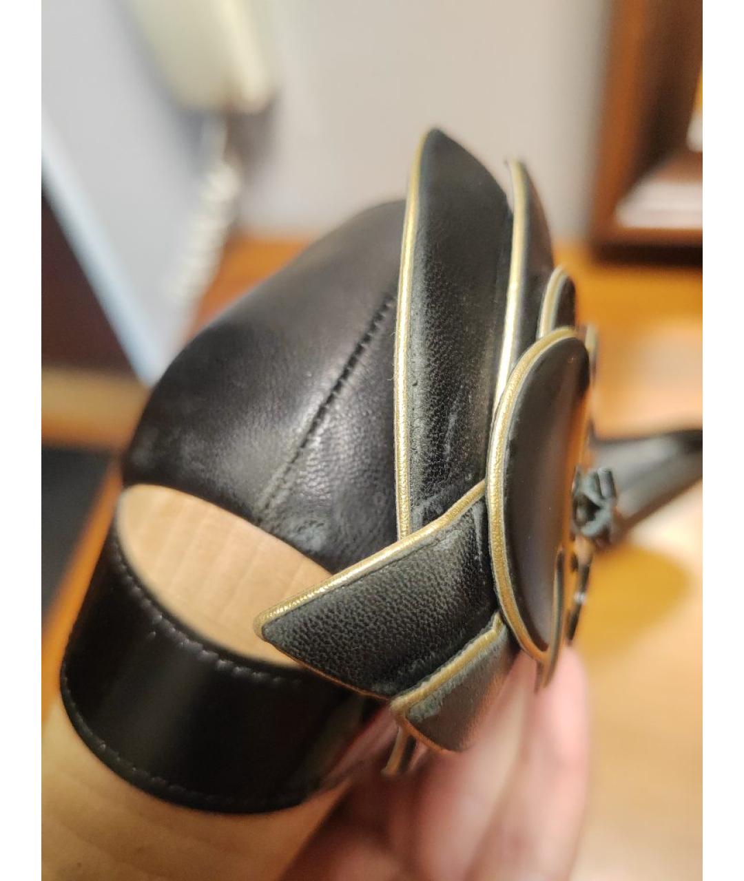 CHANEL Черные кожаные туфли, фото 6