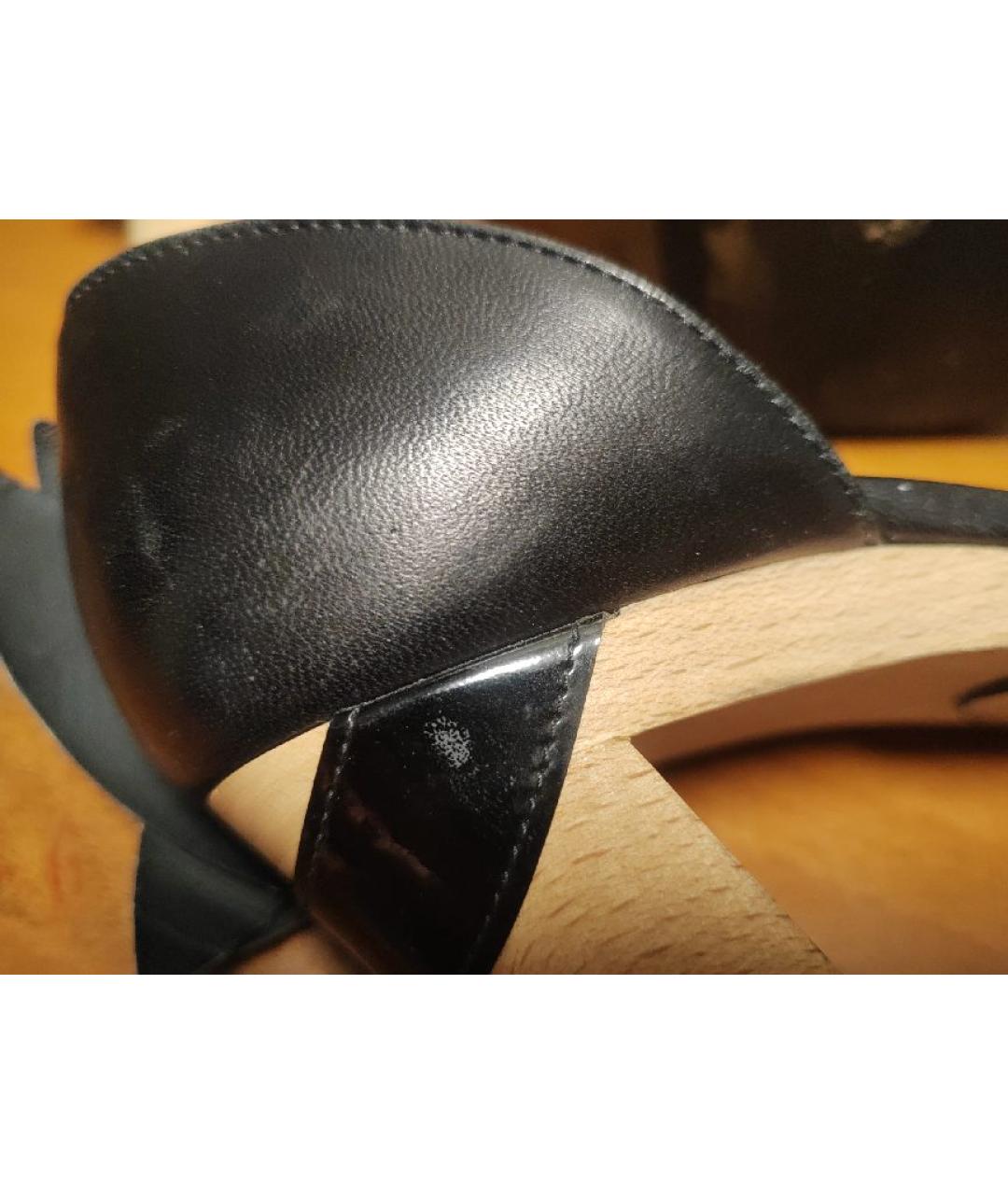 CHANEL Черные кожаные туфли, фото 5