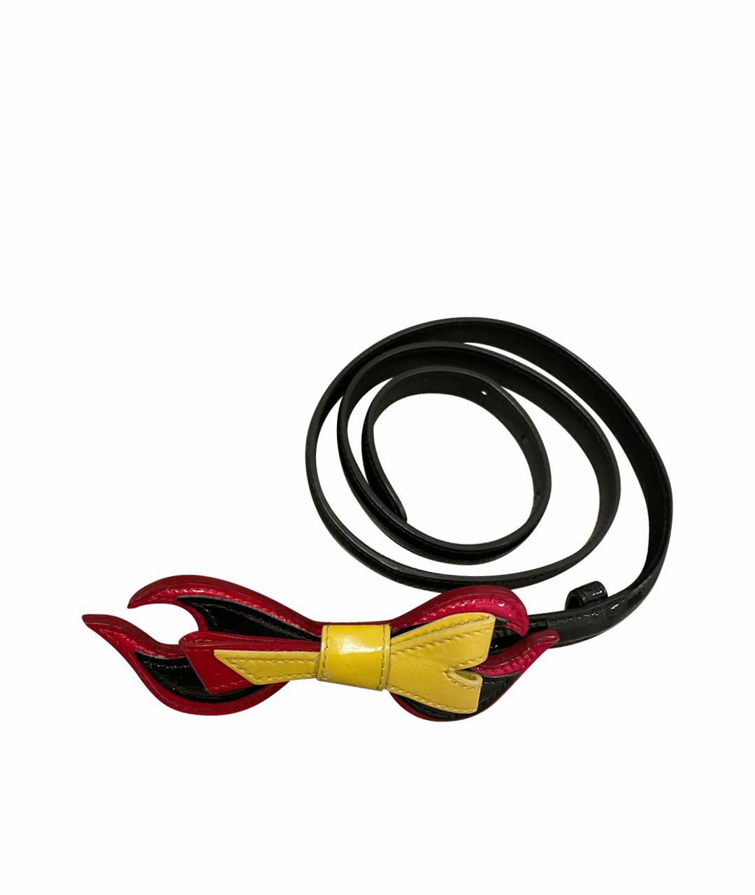 PRADA Черный ремень из лакированной кожи, фото 1