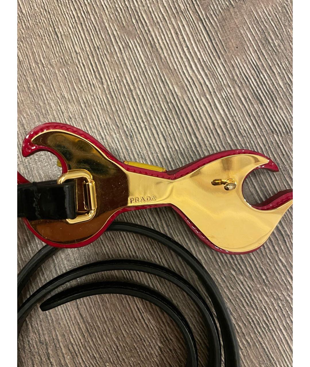 PRADA Черный ремень из лакированной кожи, фото 4