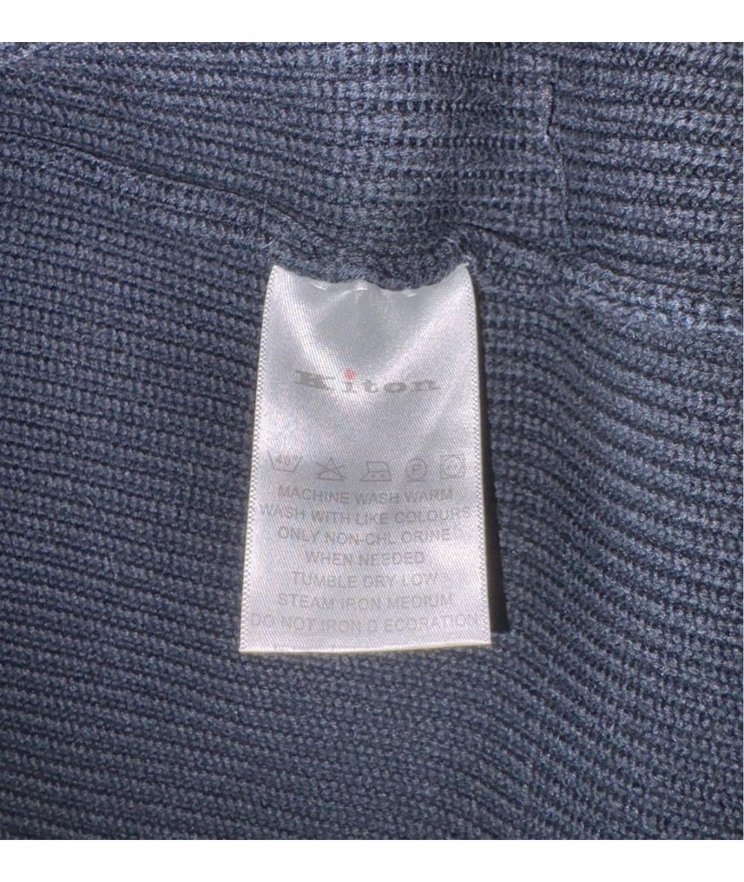 KITON Темно-синий кашемировый кардиган, фото 4