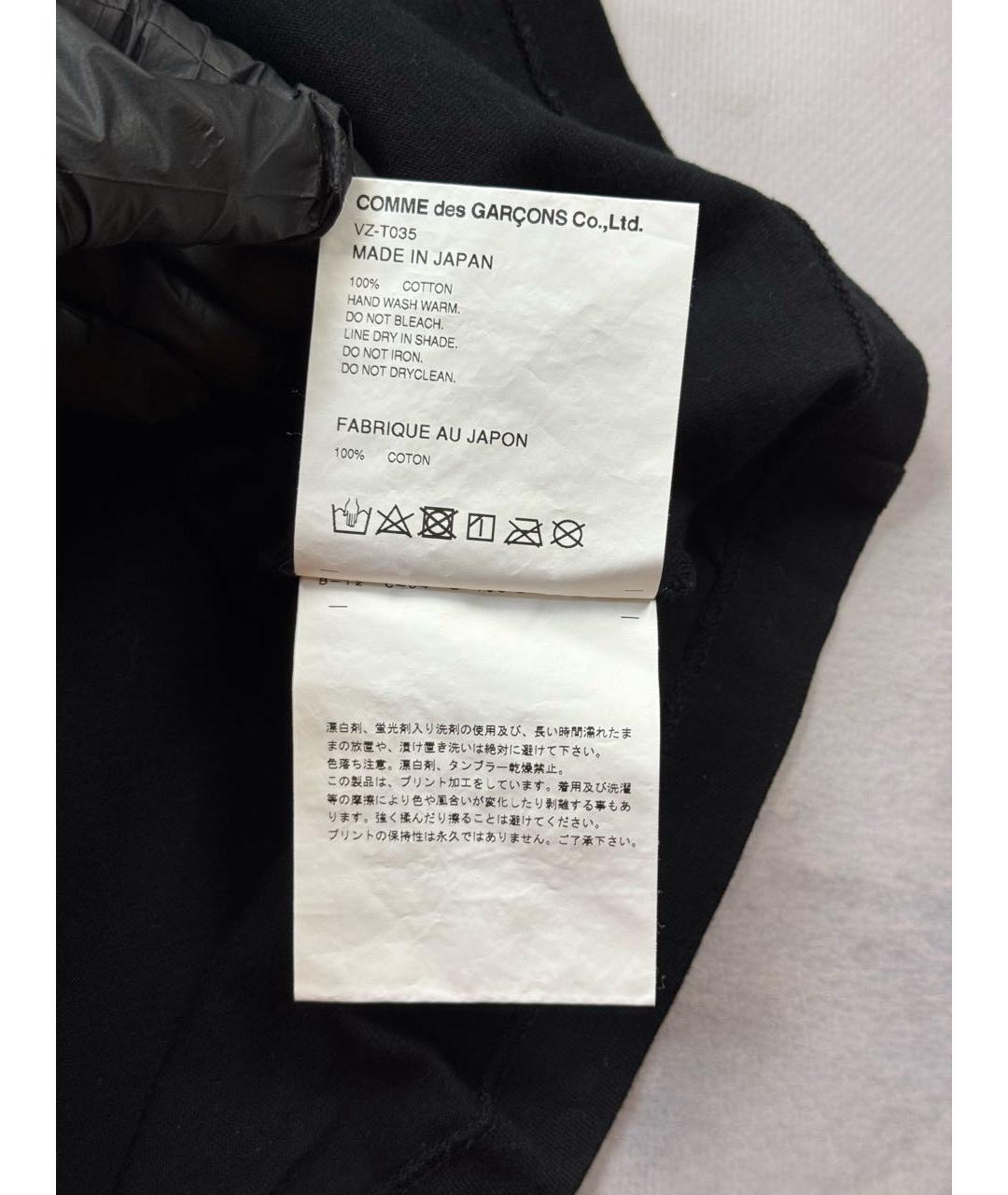 COMME DES GARÇONS Черная хлопковая футболка, фото 8