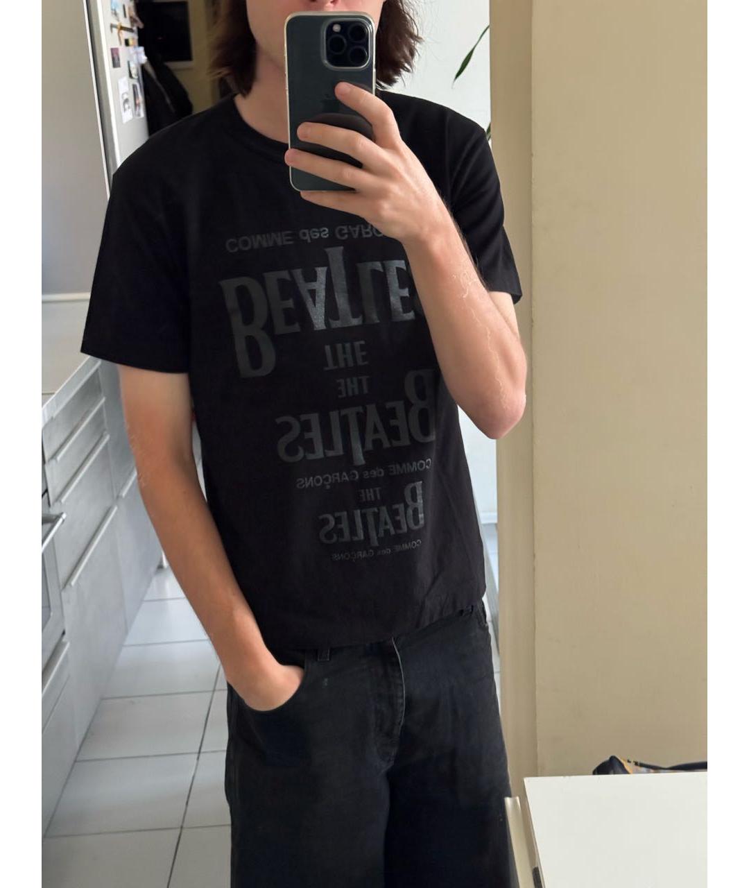 COMME DES GARÇONS Черная хлопковая футболка, фото 4