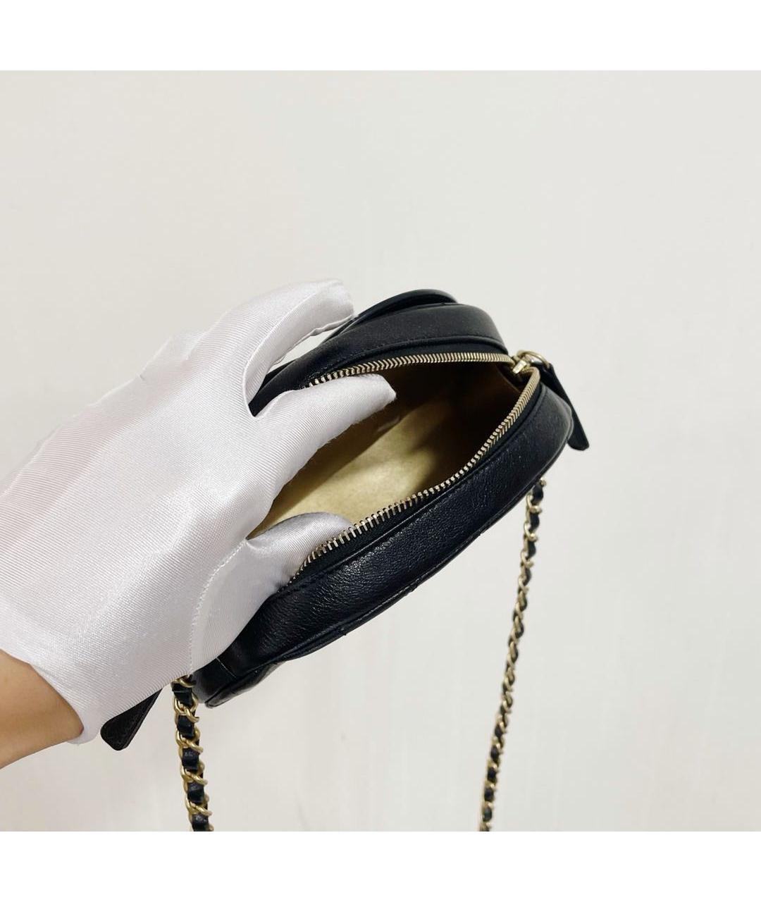 CHANEL Черная кожаная сумка через плечо, фото 6