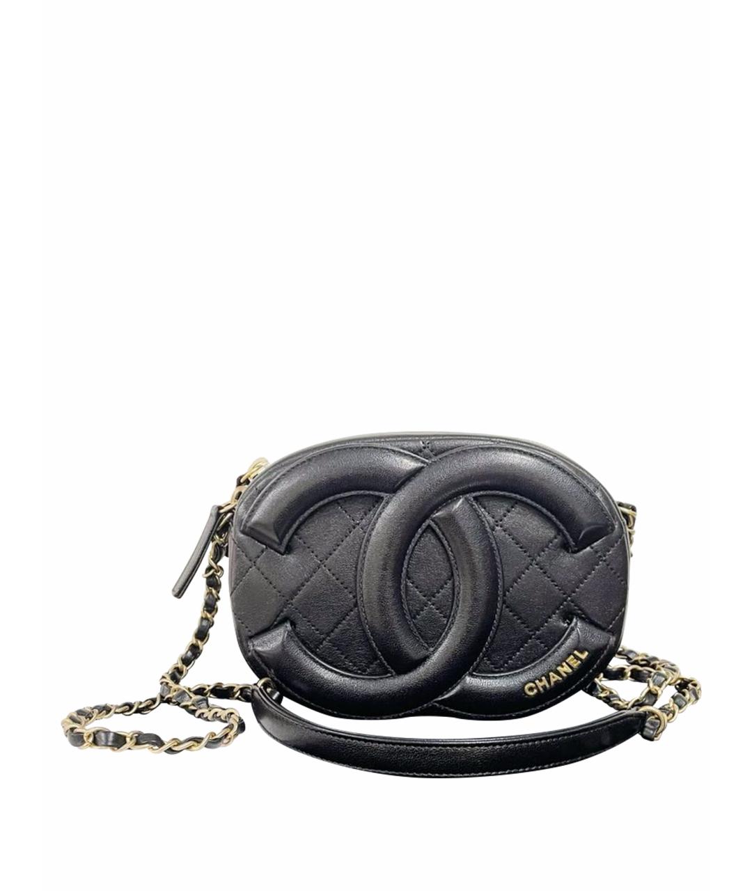 CHANEL Черная кожаная сумка через плечо, фото 1