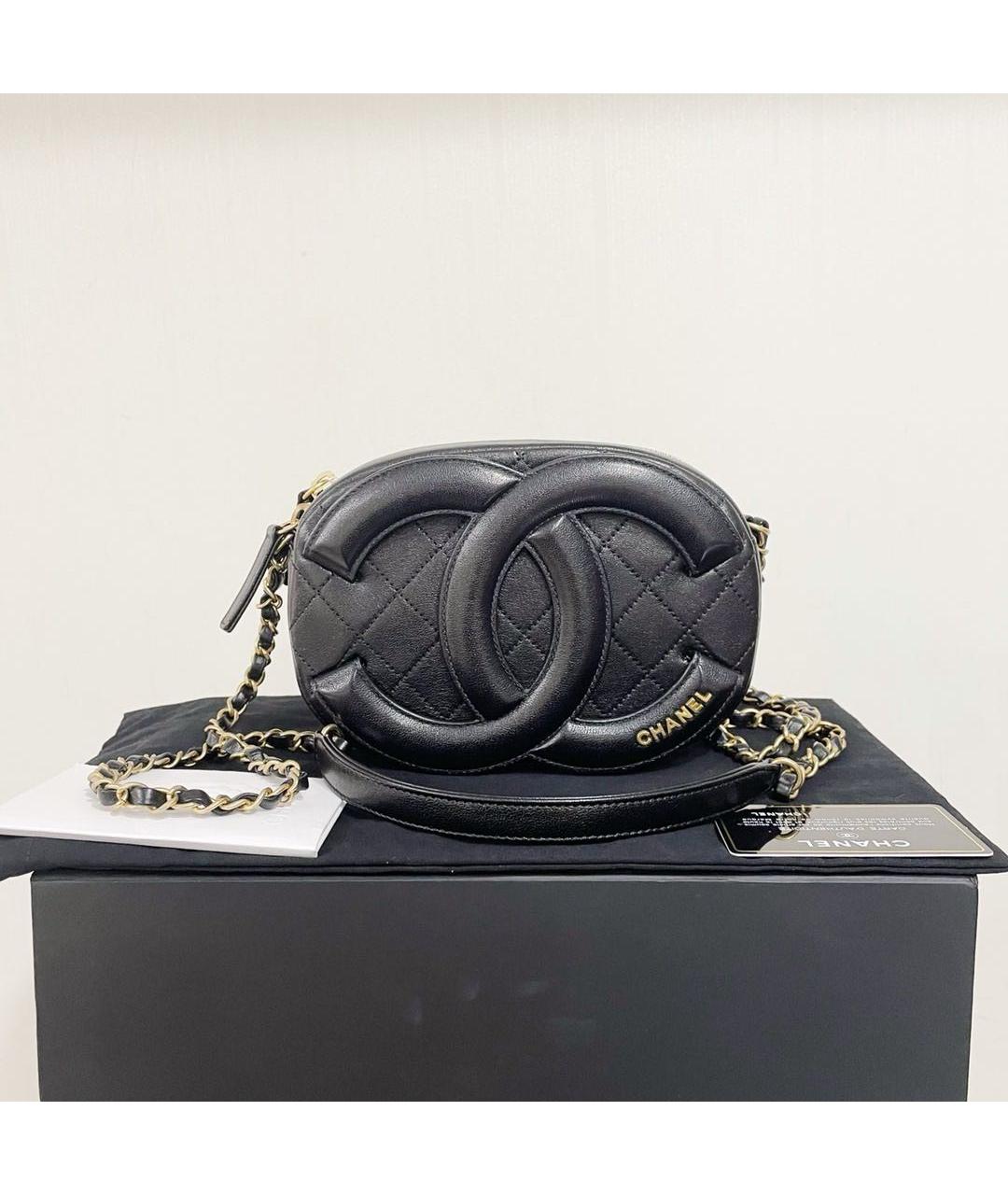 CHANEL Черная кожаная сумка через плечо, фото 7