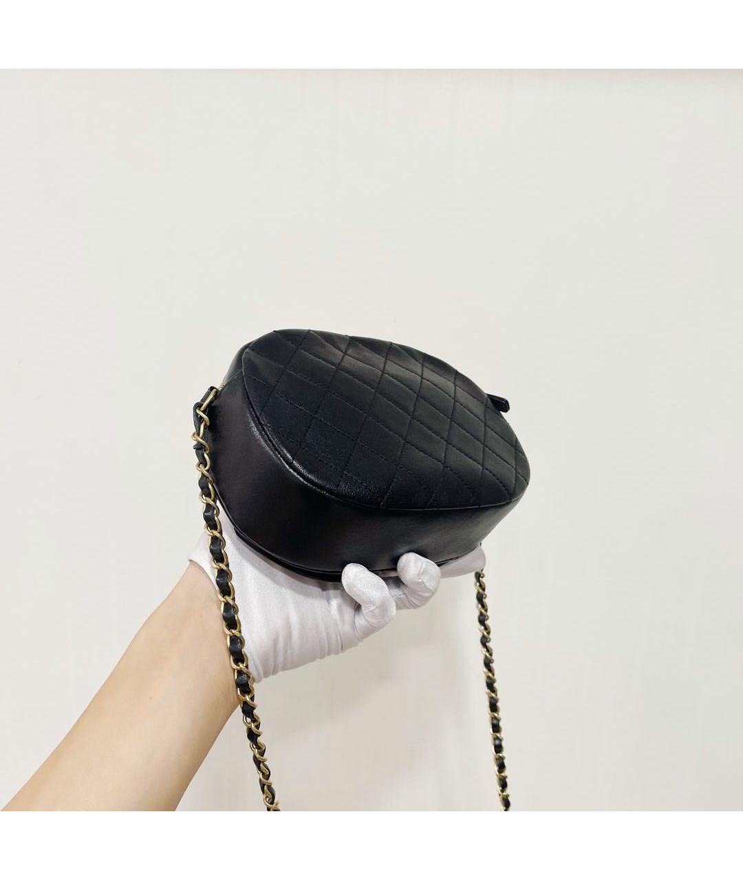 CHANEL Черная кожаная сумка через плечо, фото 4