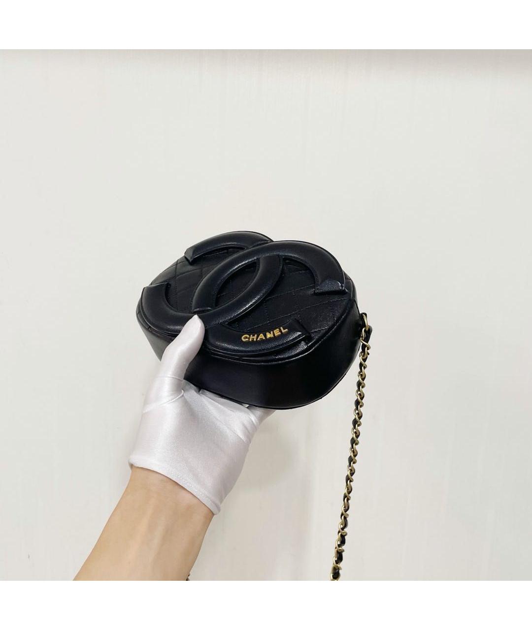 CHANEL Черная кожаная сумка через плечо, фото 5