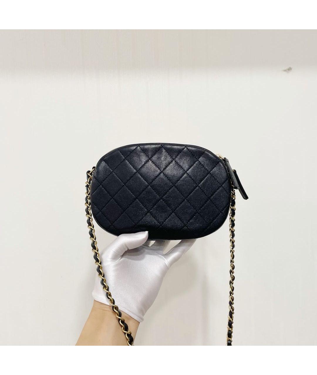 CHANEL Черная кожаная сумка через плечо, фото 3