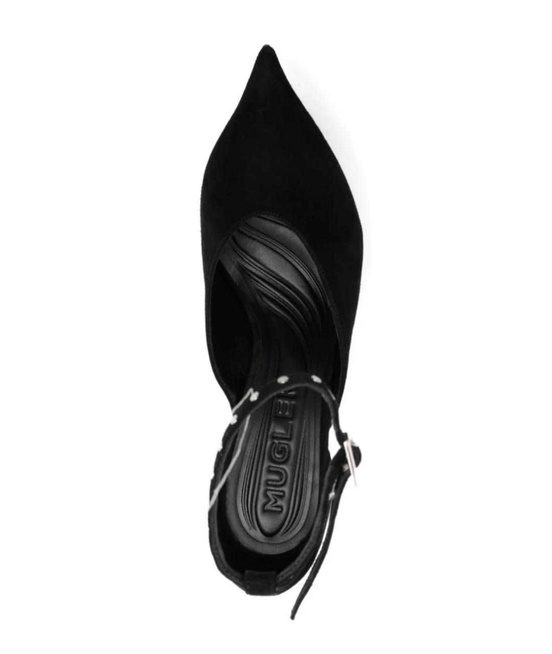 MUGLER Черные замшевые туфли, фото 3