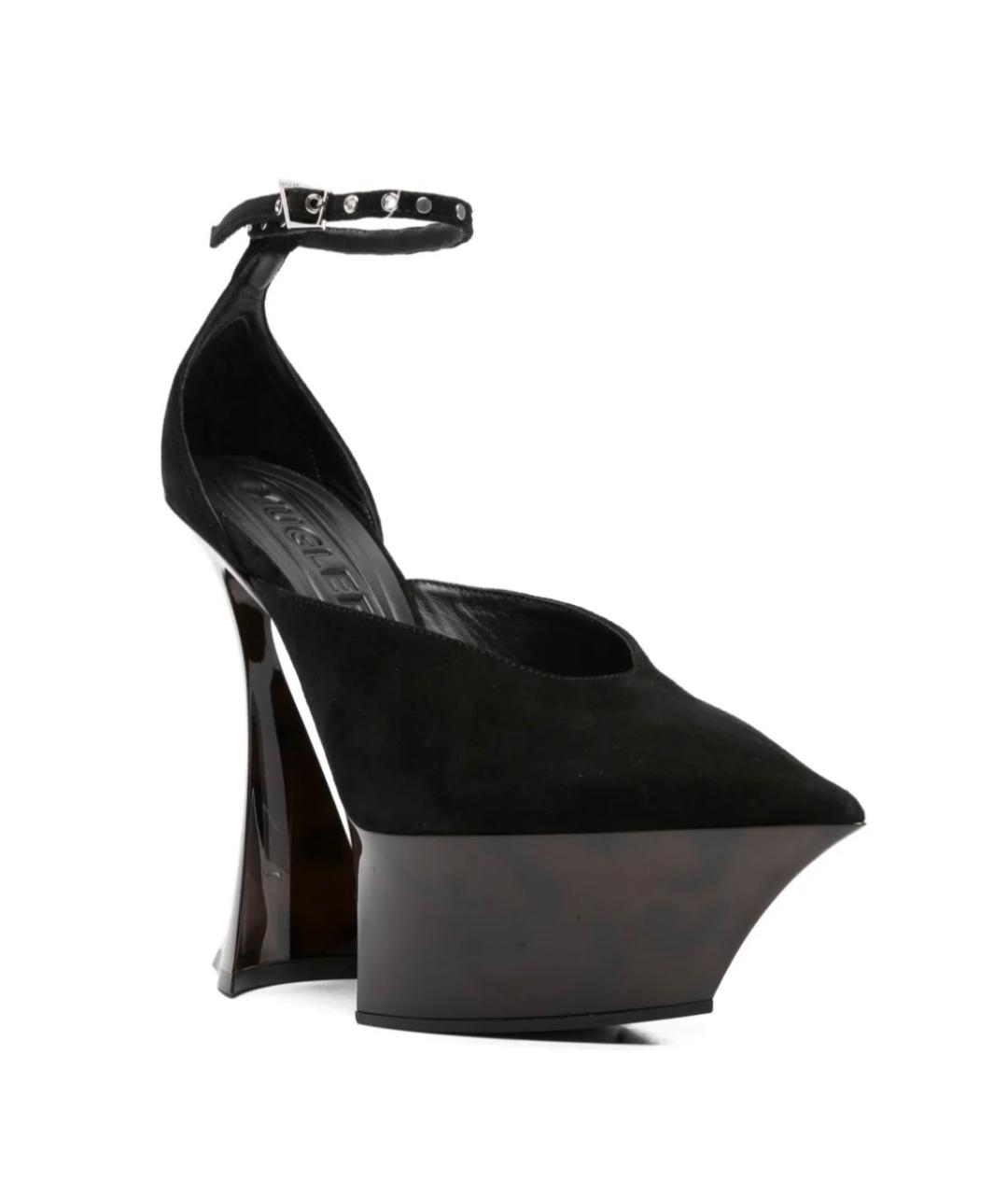 MUGLER Черные замшевые туфли, фото 2