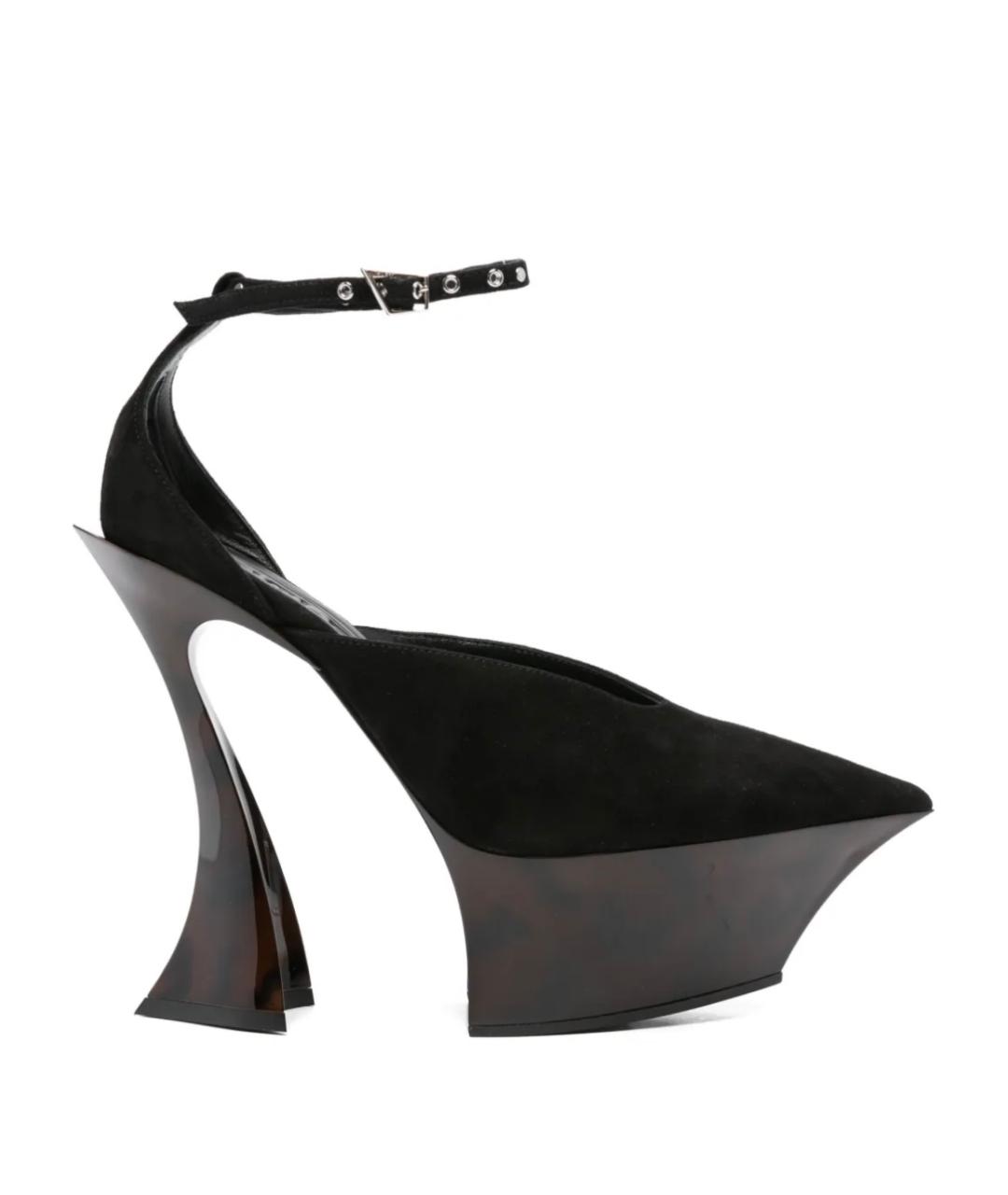 MUGLER Черные замшевые туфли, фото 1