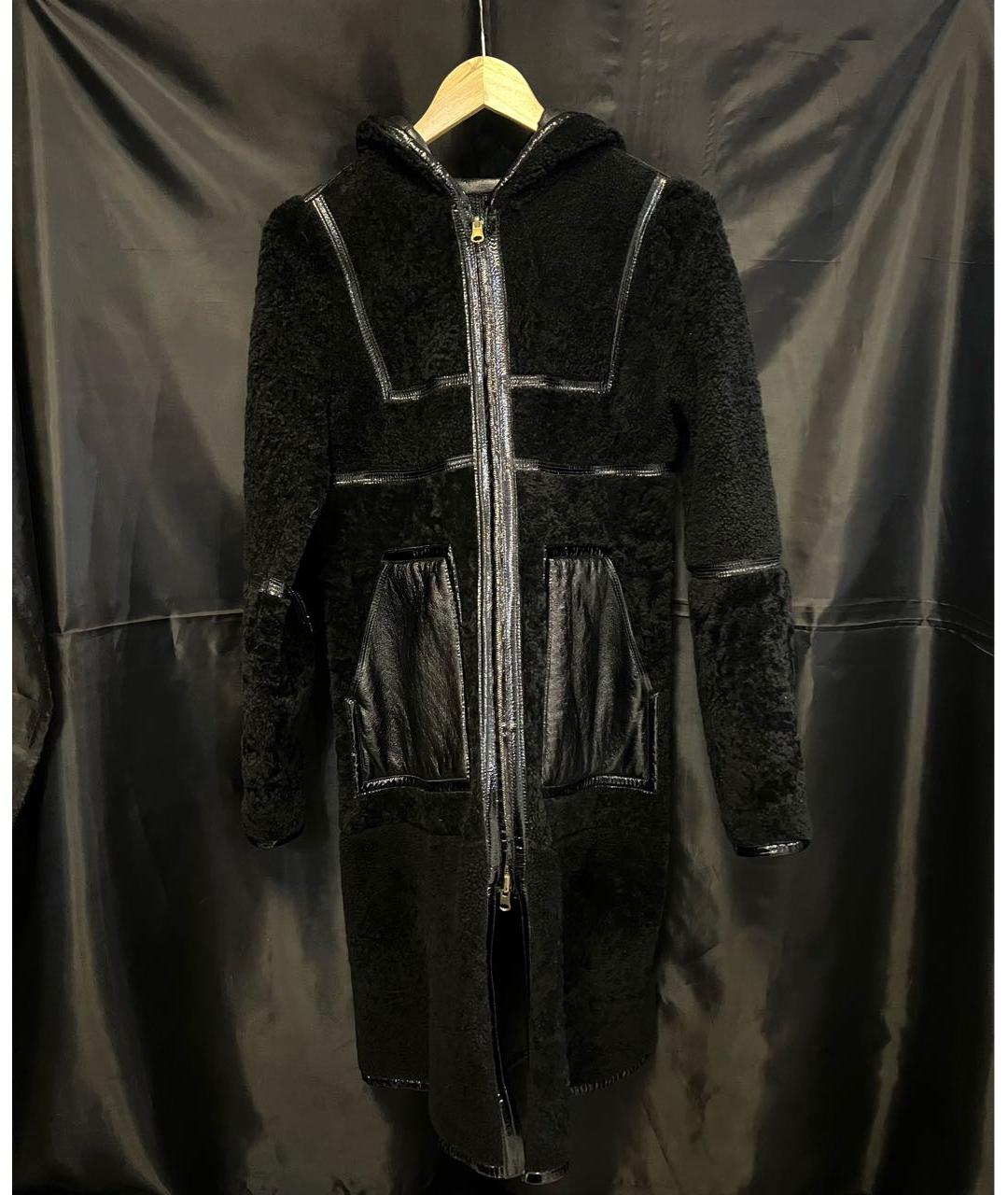 SAINT LAURENT Черная кожаная дубленка, фото 4