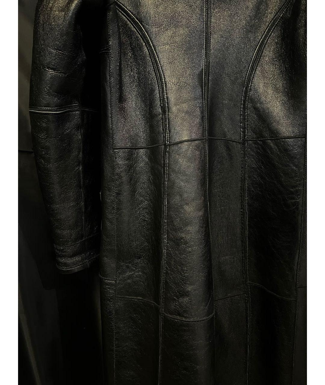 SAINT LAURENT Черная кожаная дубленка, фото 6