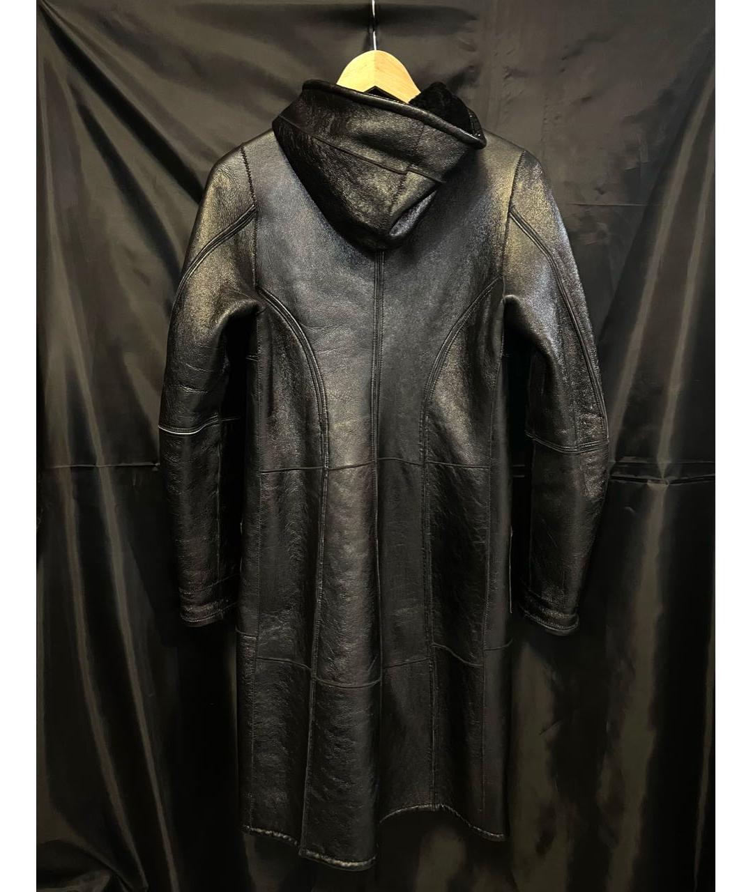 SAINT LAURENT Черная кожаная дубленка, фото 2