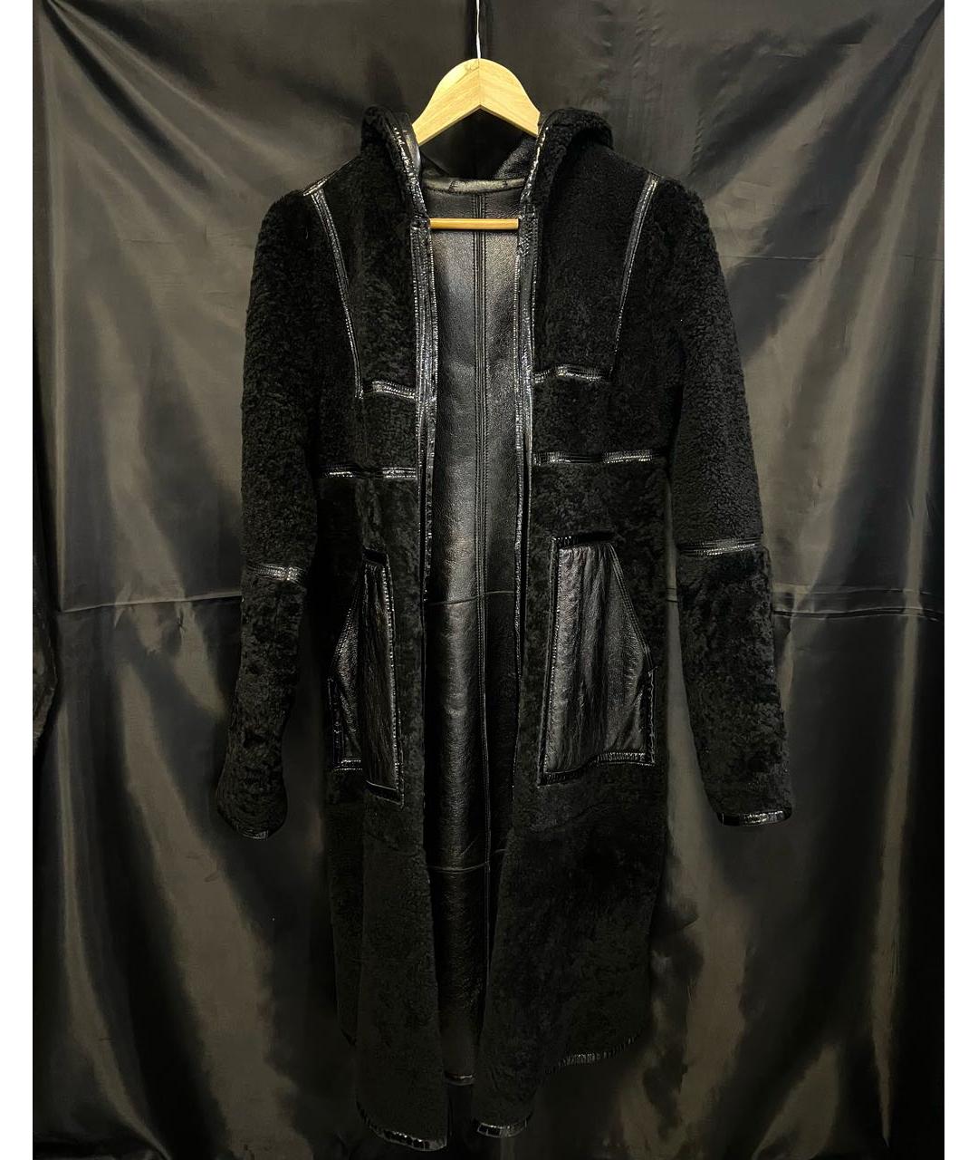 SAINT LAURENT Черная кожаная дубленка, фото 3