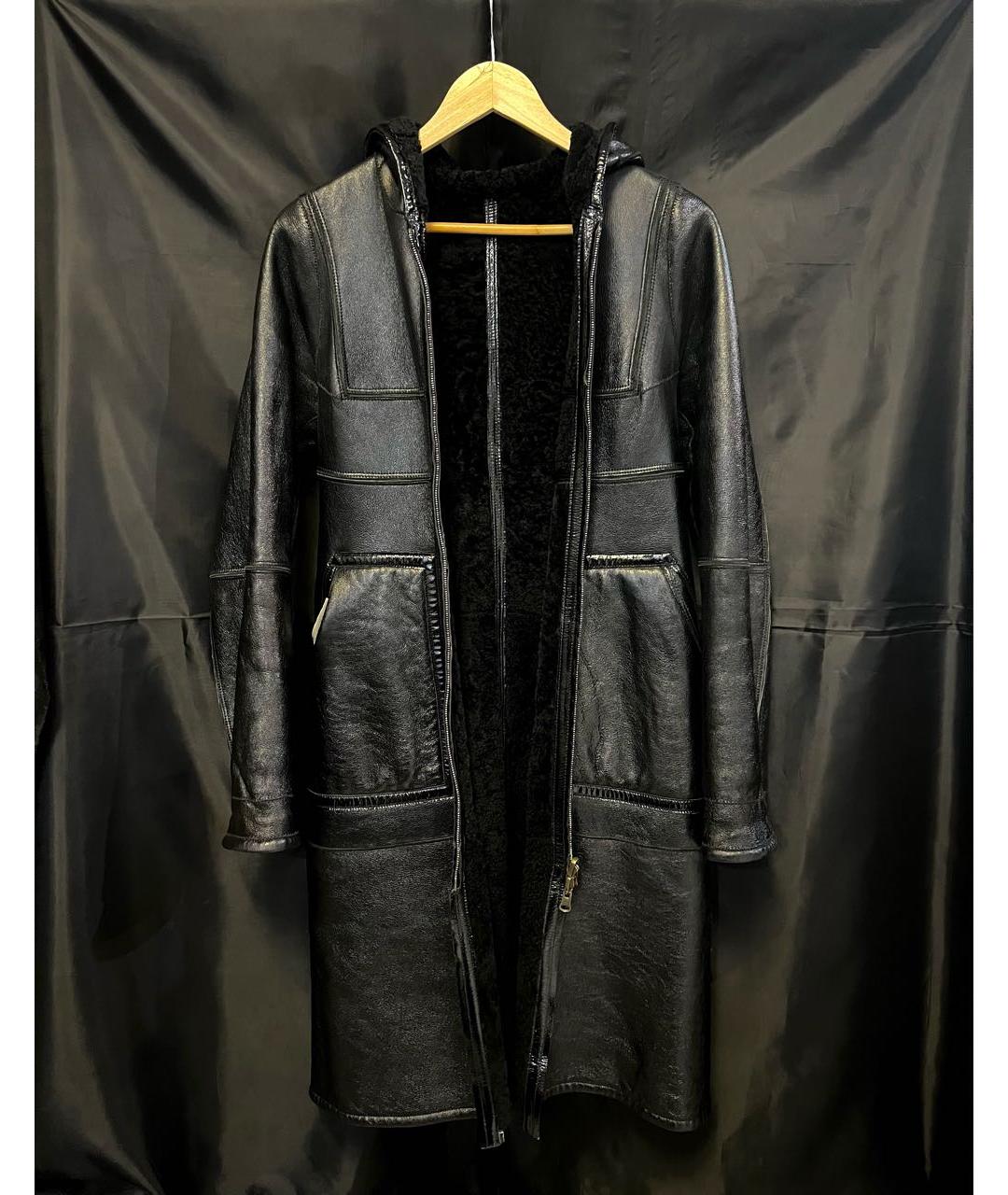 SAINT LAURENT Черная кожаная дубленка, фото 8